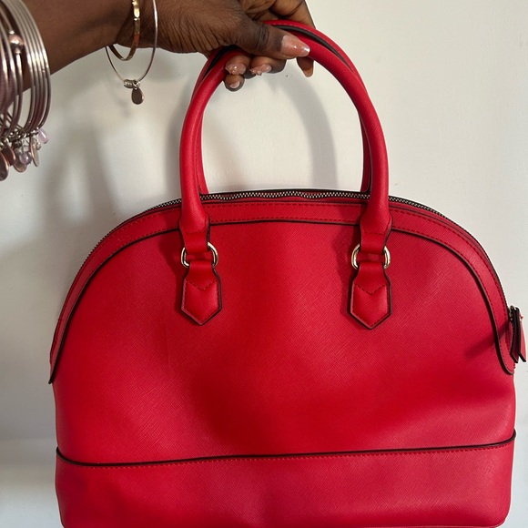 Anne Klein Vibrant Red Satchel - Picture 3 of 13